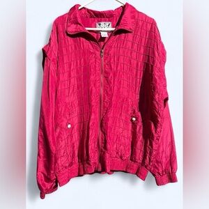 Vintage 80s Sunterra Silk Bomber Jacket